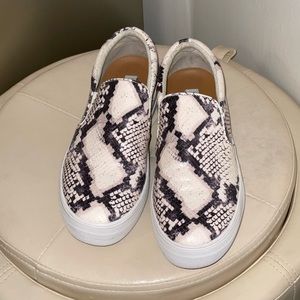 Snake Print Steve Madden Slip On Sneakers Size 8.5